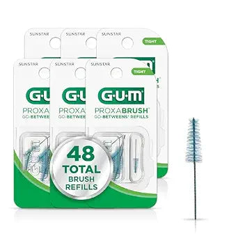 GUM Proxabrush Go-Betweens Tight Refills, 8 Count (6 Pack)