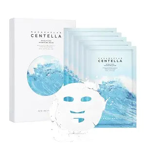 SKIN1004 Hyalu-Cica Hydrating Mask, Korean Face Mask, 0.78 fl.oz, 5 Sheets