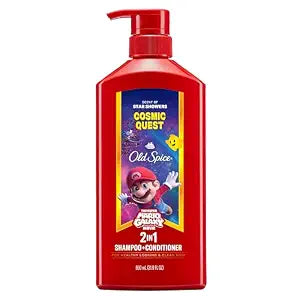 Old Spice Mens 2-in-1 Shampoo and Conditioner, Cosmic Quest, x The Super Mario Galaxy Movie, 21.9 fl oz