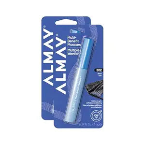 Almay Multi-Benefit Mascara, Volumizing + Lengthening, Hypoallergenic, 502 Black (Pack of 2)