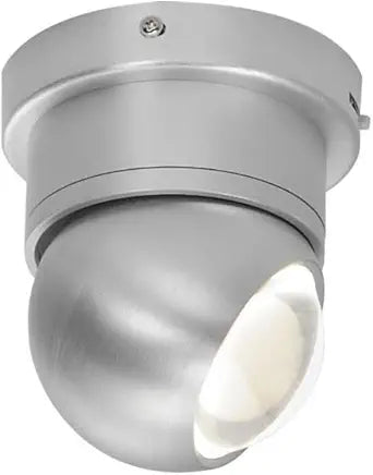 ET2 Lighting Nodes 1-Light Flush Mount | Brushed Aluminum Finish | Aluminum Construction | Modern Ceiling Mounted Light for Bedrooms | Hardwired Ceiling Installation | E23510-AL