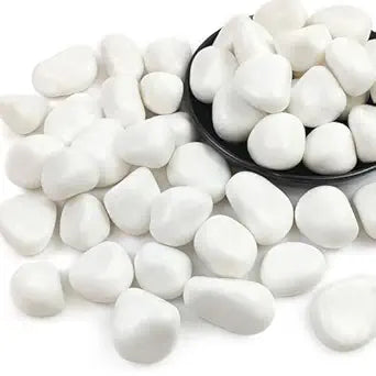 20lbs White Rocks for Landscaping,1-2 Inch Decorative Pebbles for Plants,River Rocks for Backyard,Flower Beds, Indoor Fountains, Paths, Aquarium Vase,Outdoor Garden
