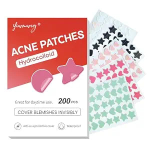 Hydrocolloid Pimple Patches for Face, Invisible Acne Patches, 200 Count