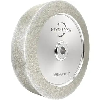 Mega Square CBN Grinding Wheel 8 Inch 600 Grit, 1.5" Wide Electroplated CBN Bench Grinder Wheel, 5/8" Arbor, 1" Side Face, for Woodturning Tools, HSS Lathe Tools, Chisels, Knives and Sharpening