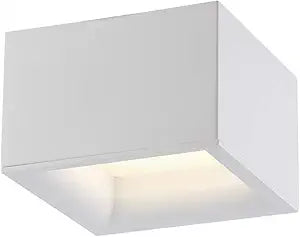 Access Lighting - HI Access 50009LEDD-WH/ACR Transitional LED Flush Mount from Bloc Collection in White Finish, 7.25 inches
