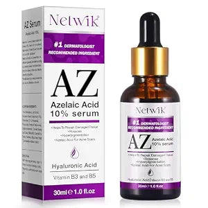 Azelaic Acid Serum - Azelaic Acid 10% for Acne Treatment - Fast Rosacea Skin Care - Redness Relief Face and Boost Skin Radiance with Niacinamide & Vitamin B3, B5 and Hyaluronic Acid, 1 Fl Oz