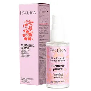Pacifica Invisible Calming Hair Serum, Frizz Control & Hair Thickening Treatment - Turmeric & Guava Leave-In Scalp Serum with Peptides, Biotin & Caffeine 1 fl oz, Vegan & Cruelty-Free