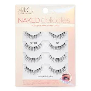 Ardell Naked Delicates False Eyelashes 461 ï¿½ï¿½ï¿½ Wispy Strip Lashes with Natural Volume & Soft Feathered Look, Ultra Lightweight Invisible Band, 