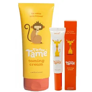 T is for Tame Kids' Hair Taming Cream & On-the-Go Flyaway Wand Bundle