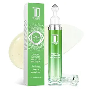 Dongyu Eye Cream Anti Aging: Caffeine Green Tea Eye Cream for Beauty Enthusiasts - Puffy Eye Treatment Morning Night Use (Green)