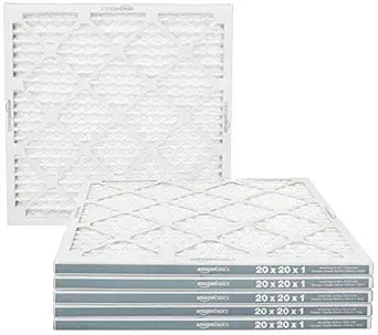 Amazon Basics 20x20x1 Air Filter 6-Pack, MERV 11 AC Furnace Filters, Dust, Pet, Allergy Control, Electrostatic (Actual Size: 19.75 x 19.75 x .75)