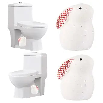 Set of 2 Toilet Bolt Covers Decorative, Toilet Bolt Caps Decorative, Easter Bunny Decor, Ceramic Toilets Screw Cover Caps, Rabbit Bathroom Knob Cap, Functional Bathroom Parts, Easy to Install (Small)