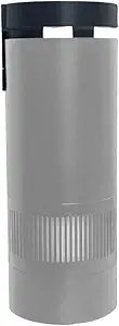 Vehicle-Mounted Car Air Purifier, Silver, Multi-Layer Filter Element, Compact Cup Holder Design