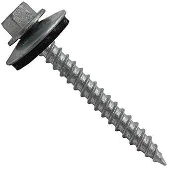 Metal ROOFING SCREWS: (250)12 x 2" ZINC/NO PAINT Hex ReGrip Sheet Metal Roof Screw. Sharp Point metal to wood siding screws.
