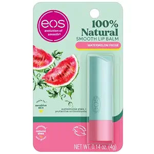 eos 100% Natural Lip Balm- Watermelon Fros��, Dermatologist Recommended for Sensitive Skin, All-Day Moisture Lip Care, 0.14 oz