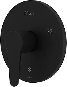 Pfister Pfirst Modern Valve Only Trim Kit in Matte Black Finish with ADA Compliant Design for Contemporary Bathroom Faucet Installation and Quick Tool-Free Setup R89040B