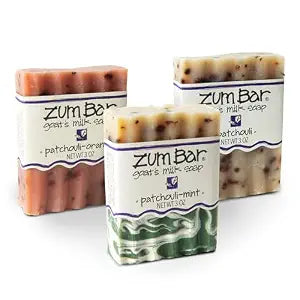 Zum Goat's Milk Soap Bar - Patchouli Blends, 3 oz (3 Pack)