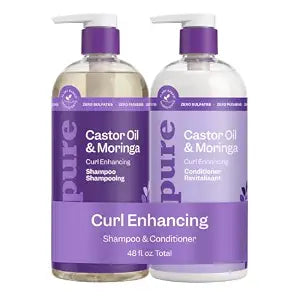 Renpure Castor Oil & Moringa Curl Enhancing Shampoo & Conditioner 2x24oz