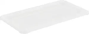Restaurantware Food Storage Container Lid 10 Pack Fits 1/3 Size Food Pan Polypropylene Plastic Cover Clear Dishwasher Safe Commercial Kitchen Lid