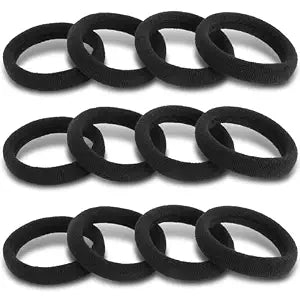 120PCS Black Hair Ties for Women Girls, Elastic Hair Bands Ponytail Holders