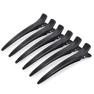 AIMIKE 4.8" Extended Hair Clips for Styling Larger Sections, 6 Pack Black