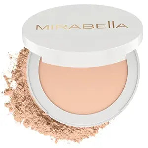 MIRABELLA - Invincible for All Pure Press Foundation, HD-Finish Pressed Powder, Buildable Mineral Pressed Powder Compact with Jojoba & Triglyceride, Age-Defying Makeup for All Skin Types, Medium M9