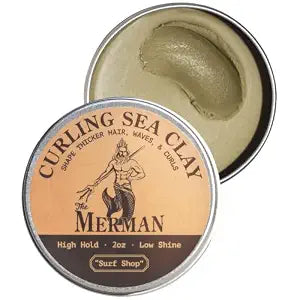 Curling Sea Clay, Natural High Hold Men's Hair Clay, 2 oz