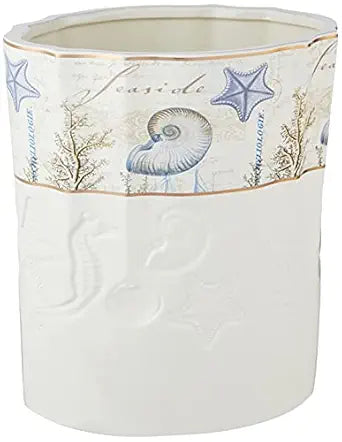 Avanti Linens - Waste Basket, Guest Bathroom Essentials, Nautical Home Decor (Antigua Collection)