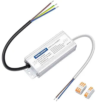 Waterproof IP67 24V Power Supply 24W 1A, LED Driver 110V AC to 24V DC Converter, Ideal for Indoor and Outdoor, Marine, and Industrial LED Lighting Applications
