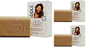 Idole Brightening Exfoliating Soap with Avocado Seed Powder, Net 125 grams (4.4 ounces) 3-Pack