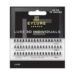 Eylure Luxe 3D Individuals Cluster False Lashes, Short, Medium & Long