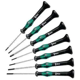 Wera 2035/2050 PH 00-01/7 Kraftform Micro Slotted/Phillips Precision Screwdriver Set