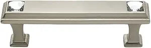 Alno C213-3-SN Traditional Crystal Pulls, Satin Nickel