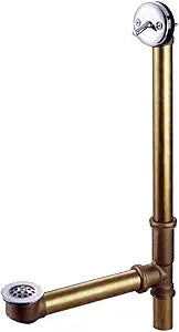 Kingston Brass DTL1161 Bath Tub Drain and Overflow, Polished Chrome 25.5 x 12.5 x 1.75