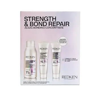 Redken Acidic Bonding Concentrate Mini Shampoo, Conditioner & Leave In Kit- Travel Size