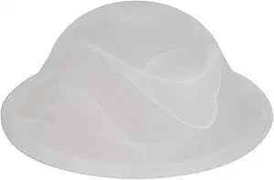 12"D Alabaster Glass Domed Shade with 1.65" Opening, Pendant Light Cover, Lighting Fixture Replacement