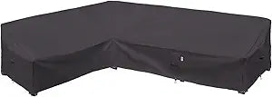 Heavy Duty Outdoor Sectional Sofa Cover, 90"X120" Waterproof 600D Patio Furniture Covers, Lawn Patio Couch Protector(Storm Grey, L-Shaped-Left Facing-90 x120)