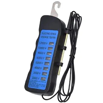 Electric Fence Tester, 12KV Max Fault Finder & Voltage Meter with Light