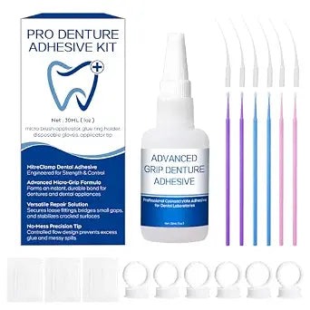 Dental Lab Instant Bonding Glue for Dentures & Lab Tools ��� Fast-Setting in 15���60 Sec | Denture Crack Repair & Gap Filling | Controlled Gel Formula | 1oz