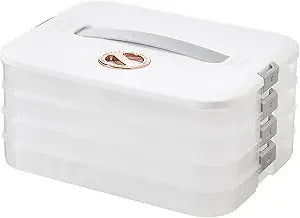 4-Layer Food Storage Containers with Lids Dumpling Storage Box