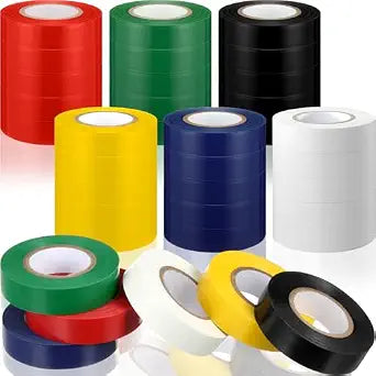 Fuyoooo 30 Rolls Colored Electrical Tape Waterproof 3/4 in x 66 ft