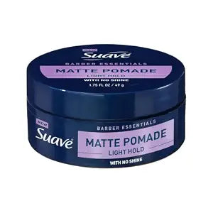 suave+ Barber Essentials Styling Pomade for Men, Light Hold and No Shine, For Enhancing Hair Shape and Reducing Frizz, 1.75 oz