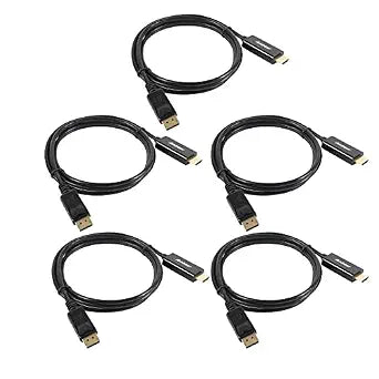 Display Port to HDMI Cable, Gold Plated Displayport to HDMI Cable 6 Feet(Male to Male)