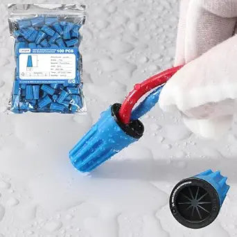 Lenporl 100PCS Waterproof Wire Electrical Connectors 22AWG-8AWG,Outdoor Seal Electrical Twist Nuts Caps Cable Terminal Connector for Landscape Light, Irrigation Valves, Wet Location Installation