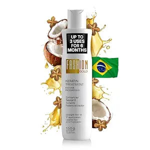 Fashion Gold Progressiva Keratin Hair Treatment for Straightening, 150g