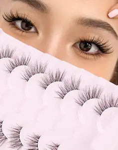 Half Lashes Natural Half Eyelashes Cat Eye Corner Lashes Narutal Look Wispy Lashes False Half Lashes 3/4 Lashes End Lashes Half-02