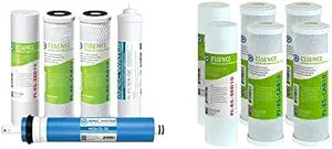 APEC Water Systems FILTER-MAX-ES50 & FILTER-SET-ESX2 High Capacity Replacement Pre-Filter Sets for Essence Series Reverse Osmosis Water Filter System Stage 1-3, White