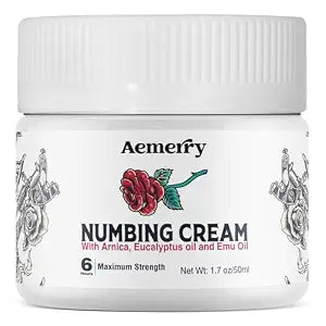 Tattoo Numbing CreamMaximum Strength: Numbing Cream for Tattoos, Extra Strength Numbing Cream - Up to 6 Hours Numbness for Multi-Purpose Use (White, 1.7 Ounce (Pack of 1))