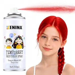 Red Hair Spray Color Temporary Hair Color Spray for Kids Women Men, Red Temporary Hair Dye, Washable Hair Wax Color,1-Day Hair Color Wax With Non Damaging for Halloween Makeup, Cosplay, (4.06 oz)