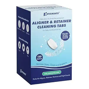 Movemints Aligner & Retainer Cleaning Tablets ��� Ultrasonic Compatible ��� Mint, 120 Count